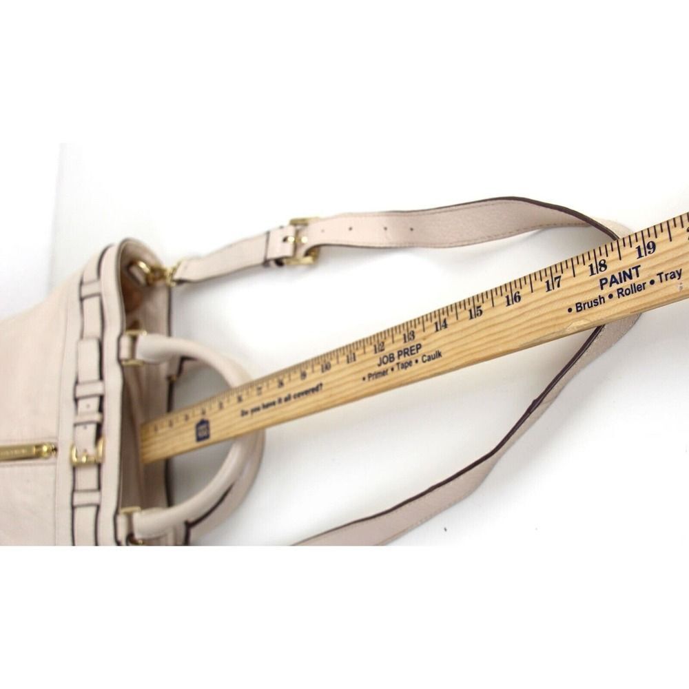 Michael Kors BEIGE GENUINE LEATHER LRG X-BODY SHOULDER BAG SATCHEL HANDBAG PURSE - Picture 15 of 15